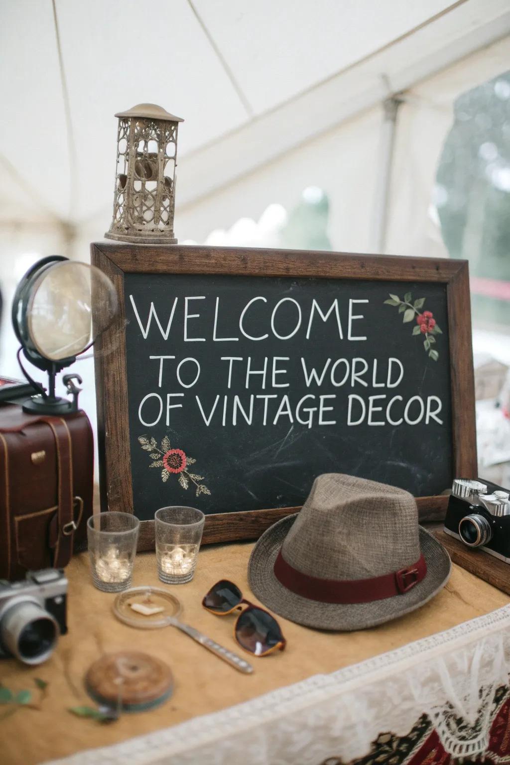 Chalkboard signs add a custom touch to your photo booth.