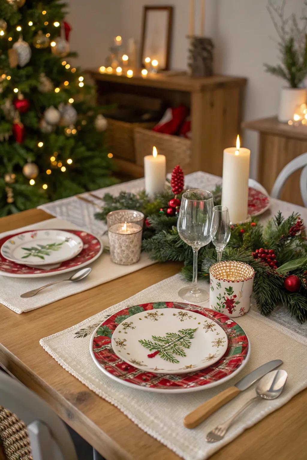 Holiday-inspired tableware enhances every meal.
