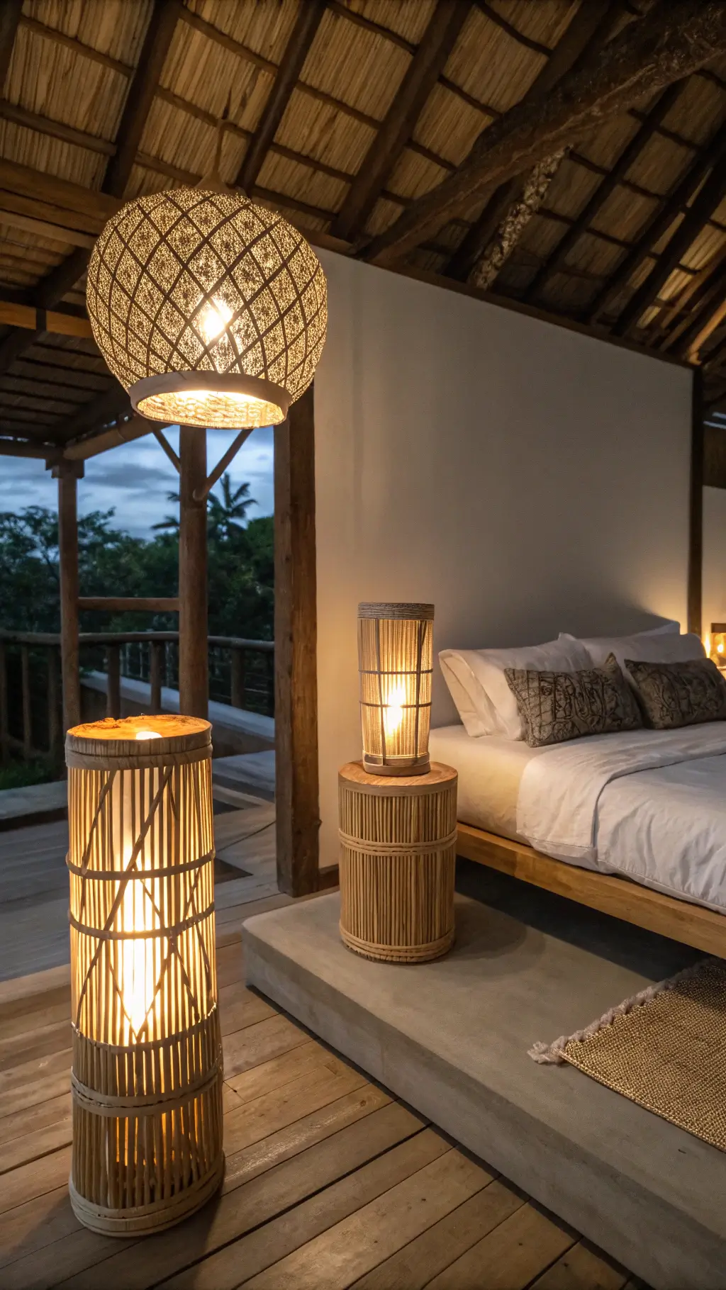 Minimalist Japandi lamp design