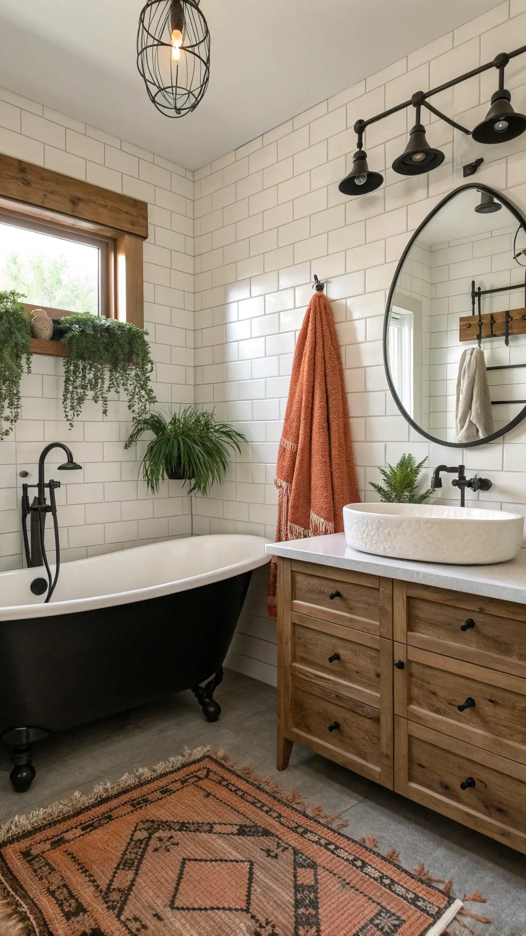 Stylish barn house interior with social media-ready decor