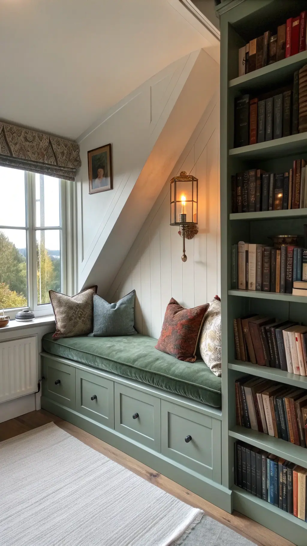 Cozy barn house interior with updated textiles