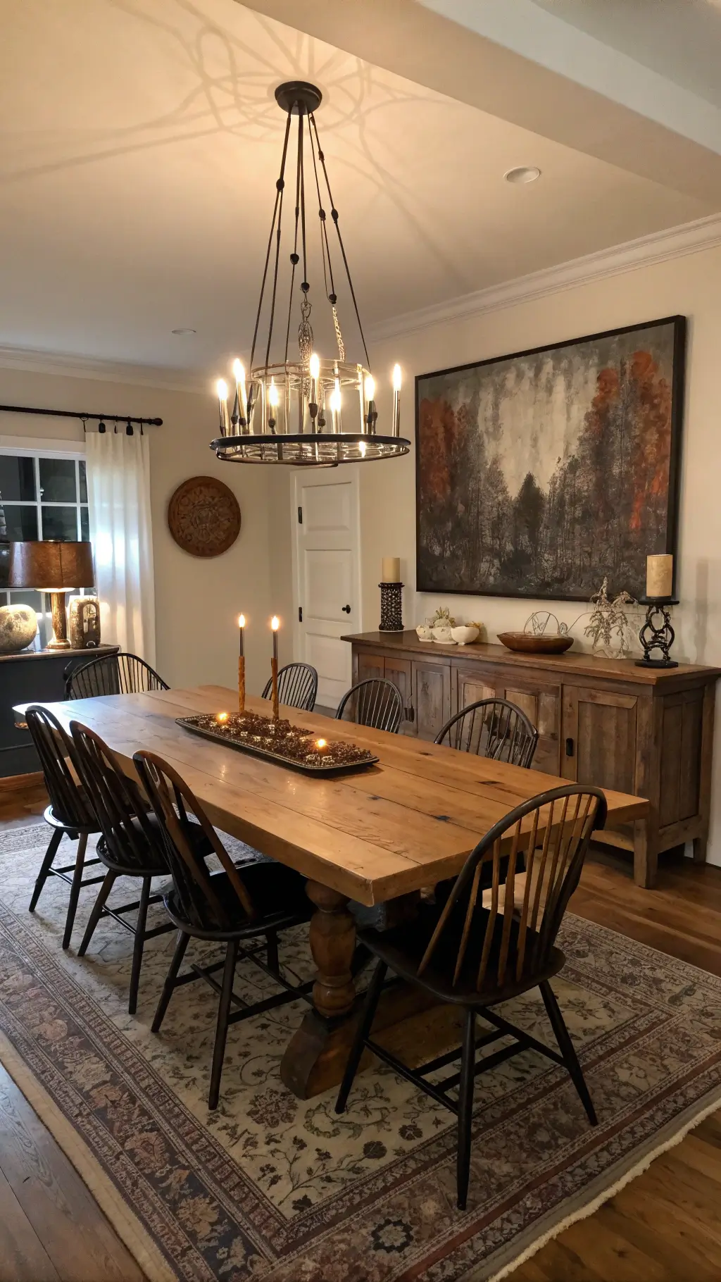 Barn house interior featuring DIY and vintage decor