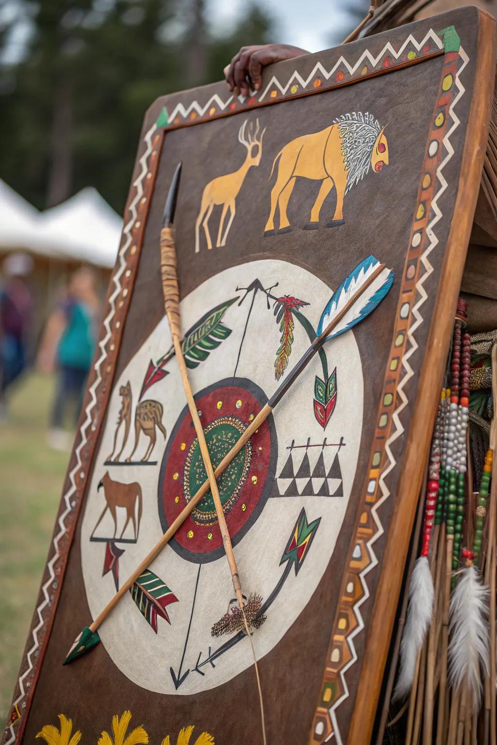 Art that reflects cultural hunting heritage.