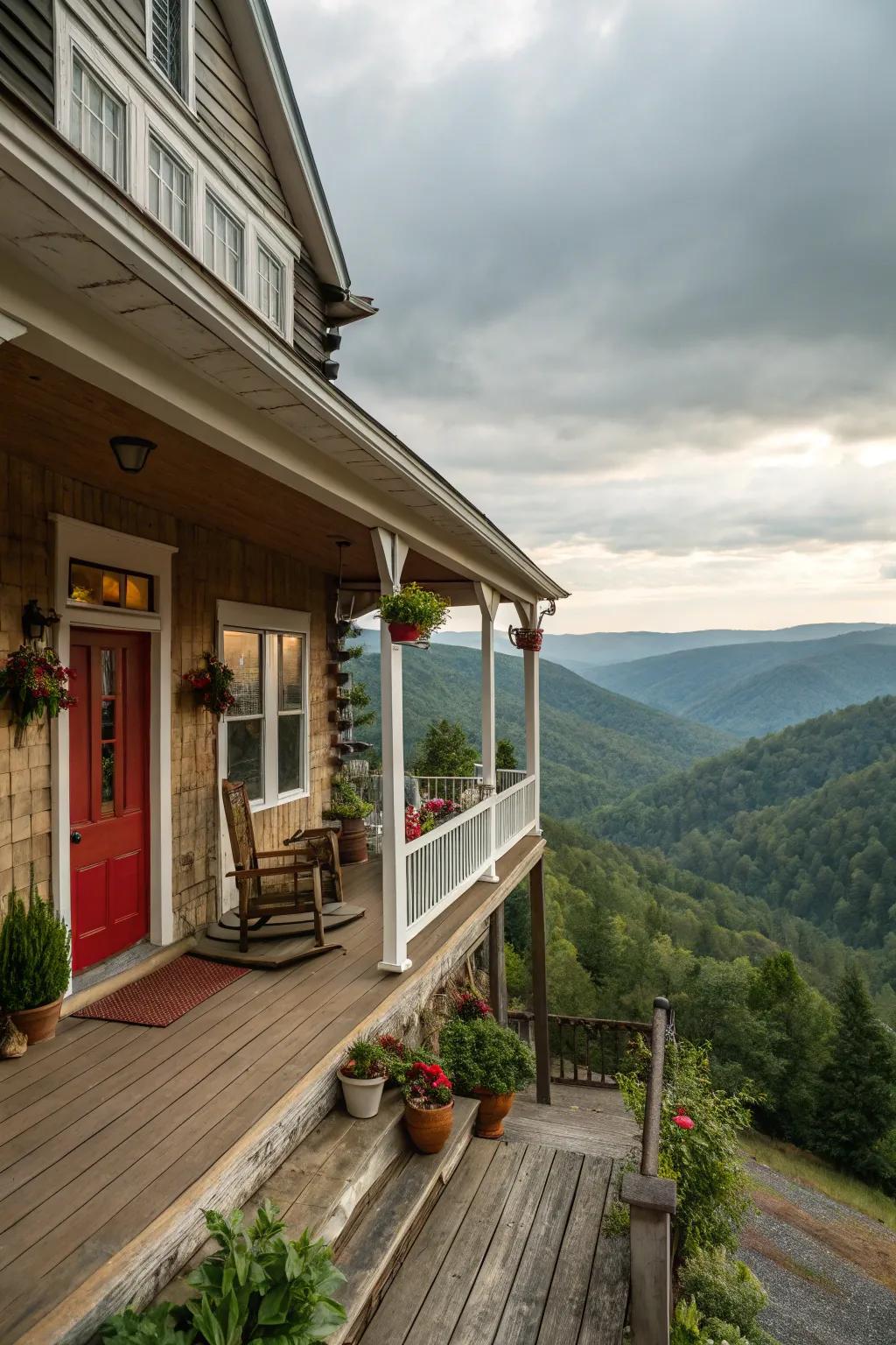 Wraparound porch enriching outdoor experiences.