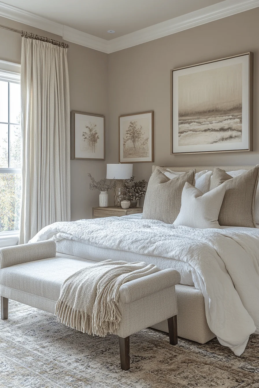Serene Bedroom with Soft Tones