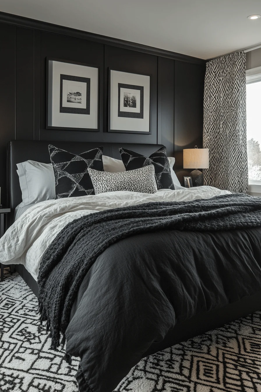 Black and White Luxury Bedroom