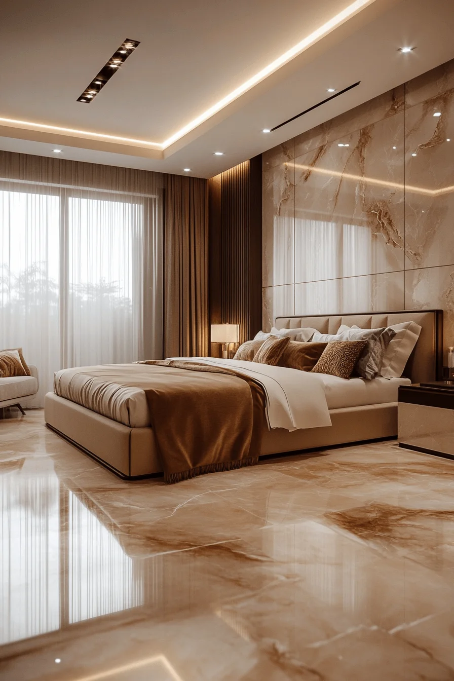Marble Accented Bedroom