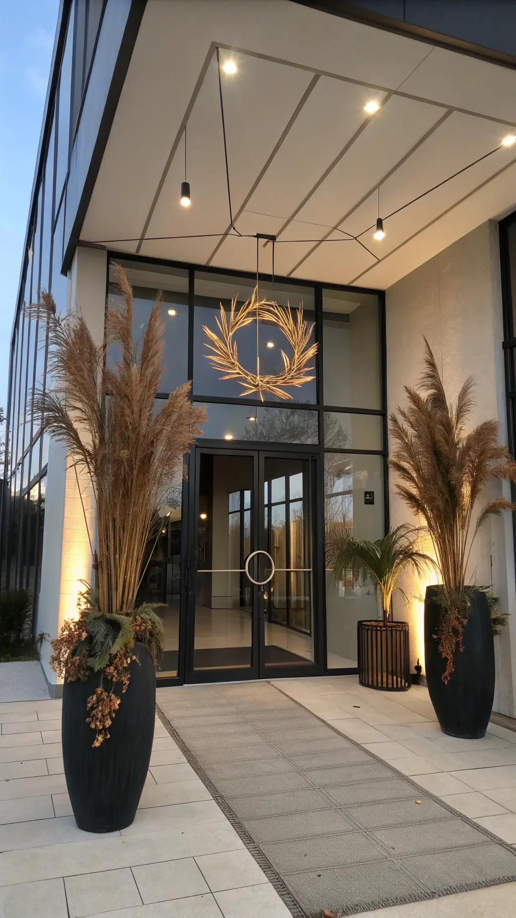 Various fall door decor styles