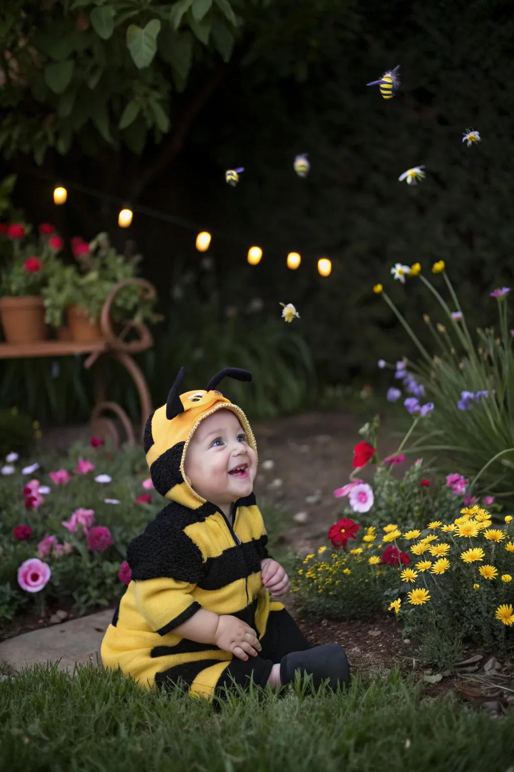 An adorable bumble bee costume that's sure to bring joy.