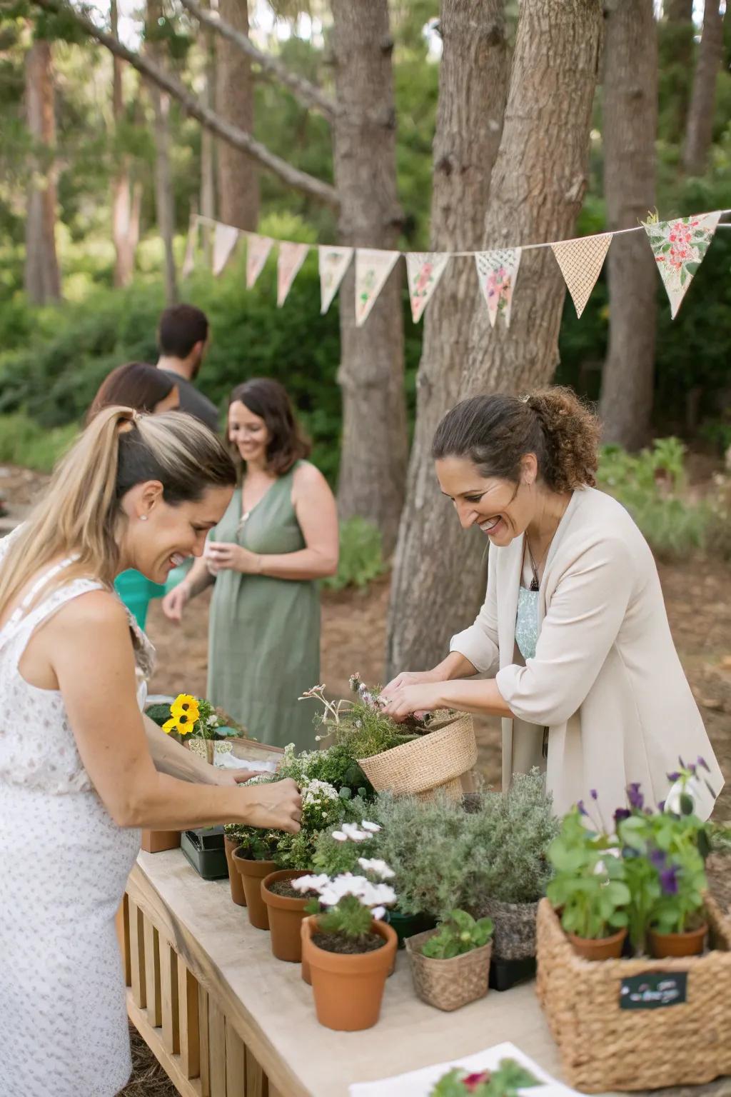 Engaging nature-themed games for guests.
