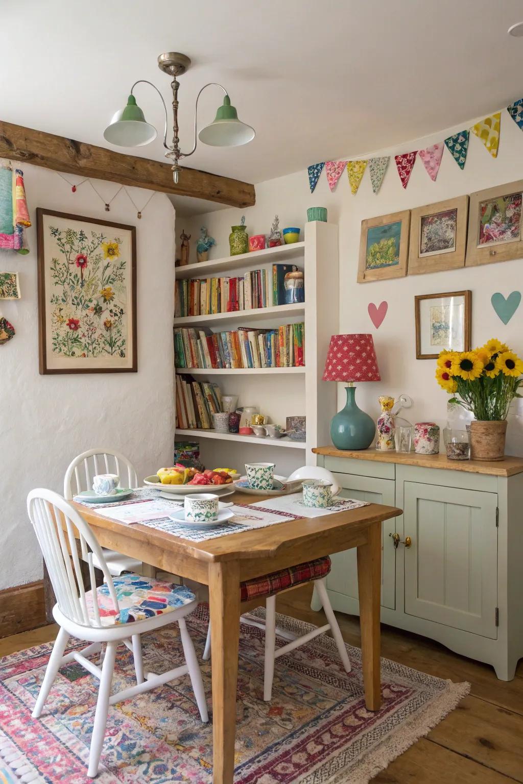 Whimsical touches add personality and fun.