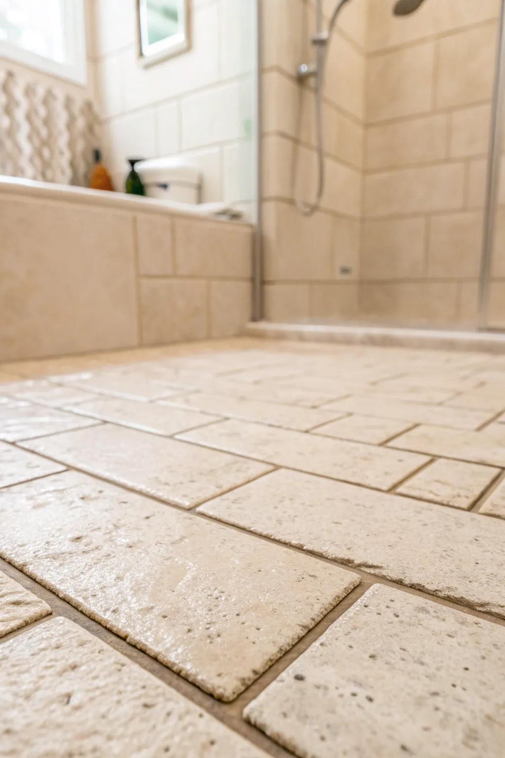 Neutral color palettes create a calm and minimalist shower space.