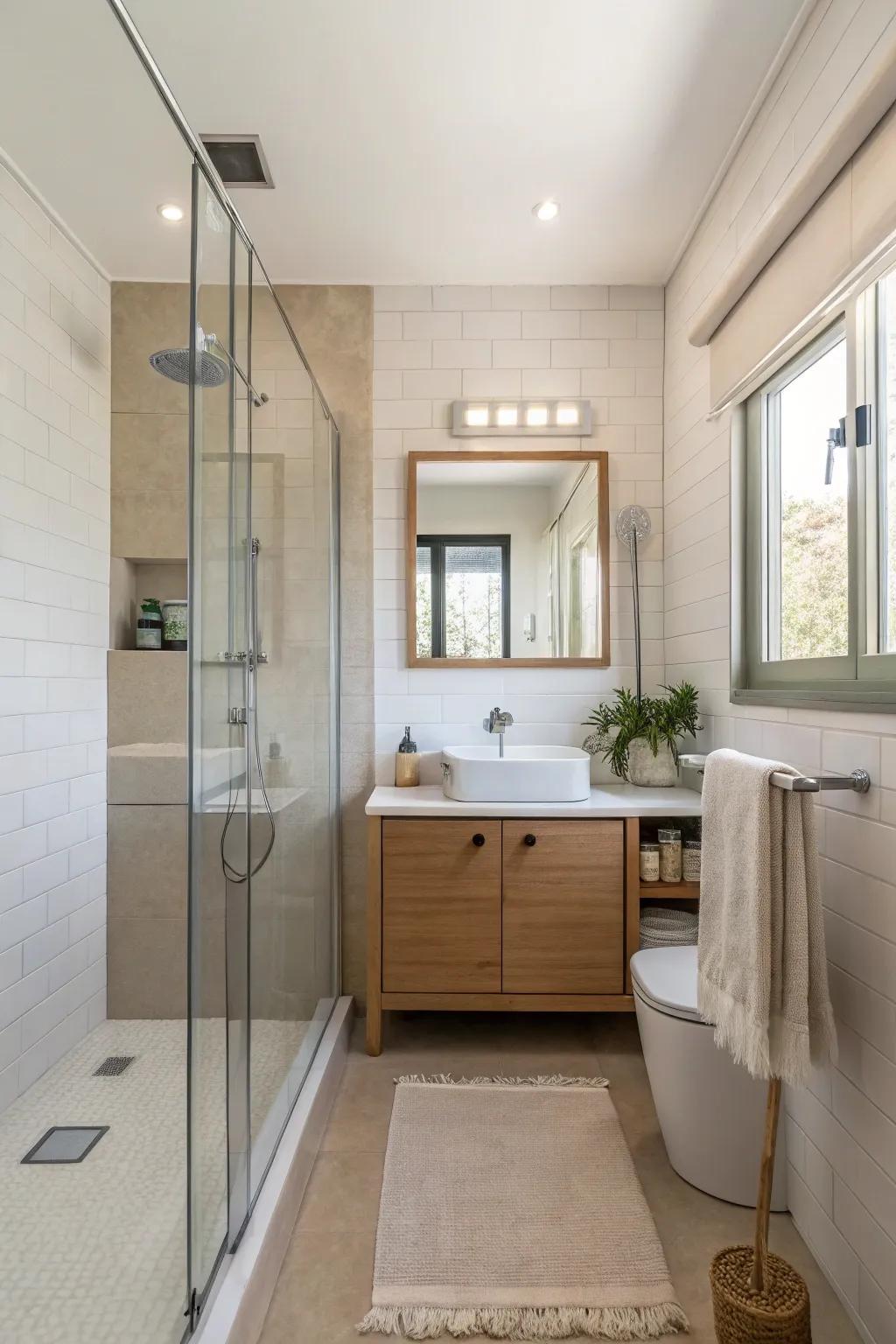 Seamless glass panels create an uninterrupted flow and open feel.