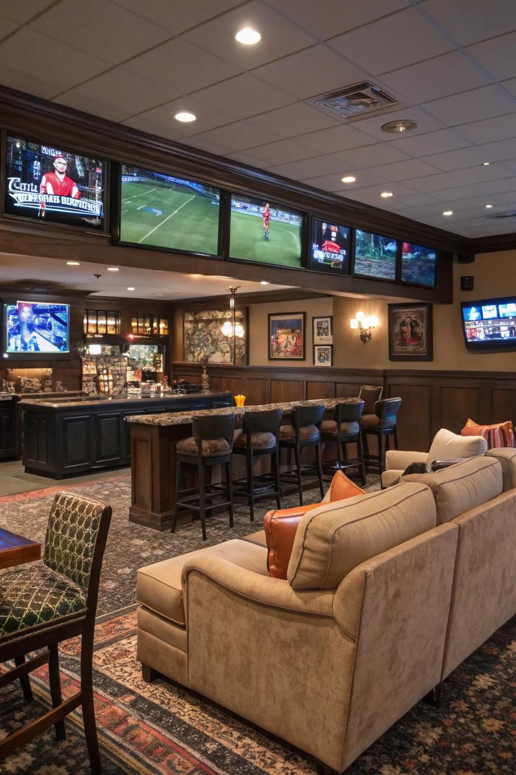 Experience the thrill of the game in your own sports bar.
