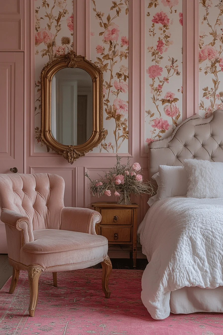 Blush Pink and Gold Bedroom