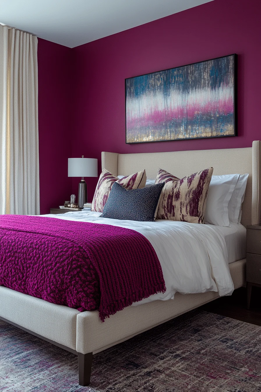 Magenta Accent Bedroom