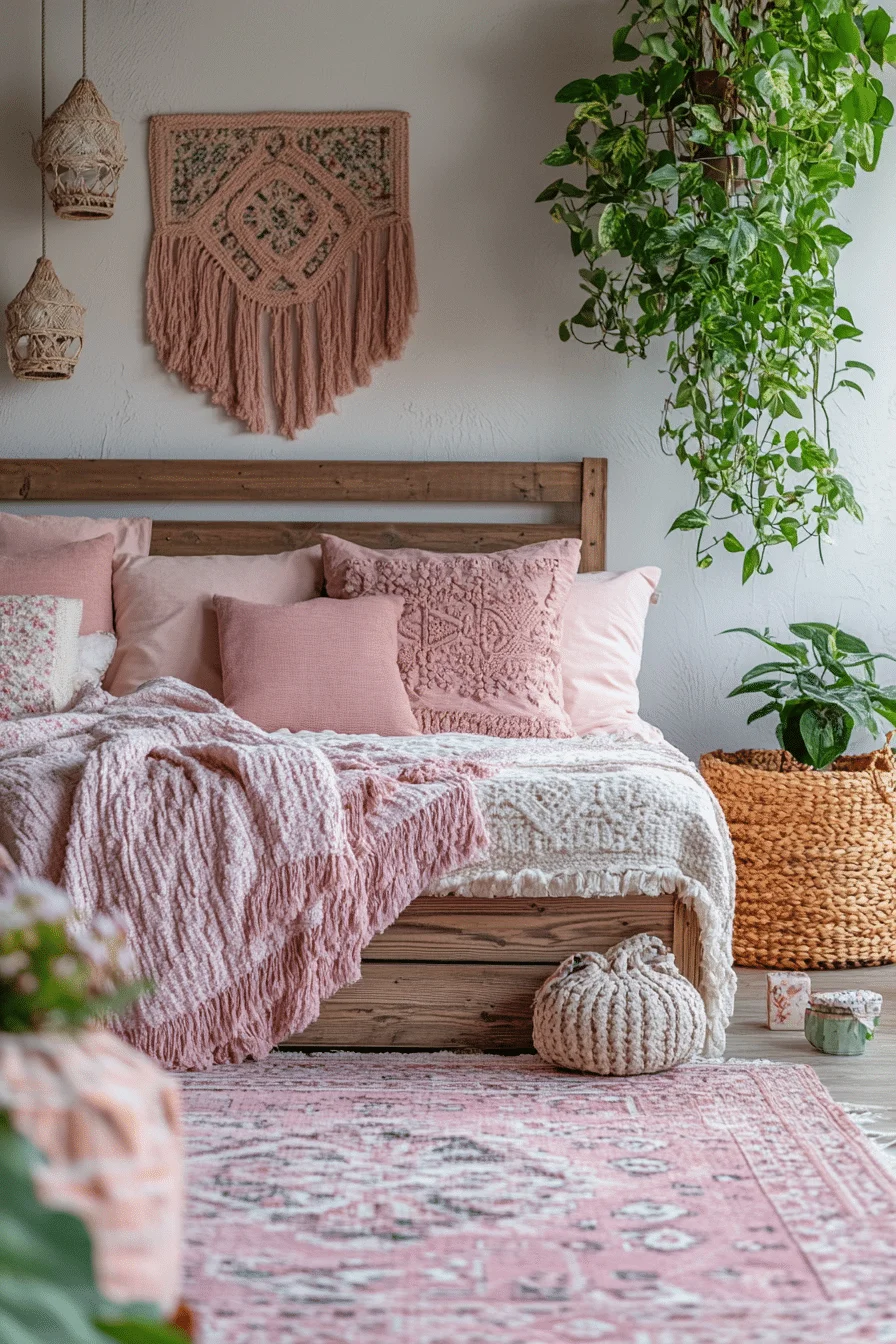 Boho Pink Bedroom