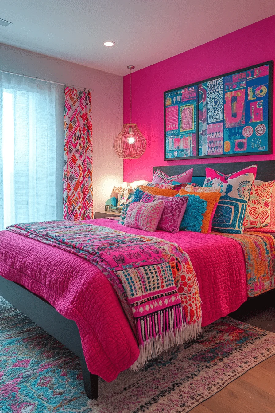 Neon Pink Bedroom
