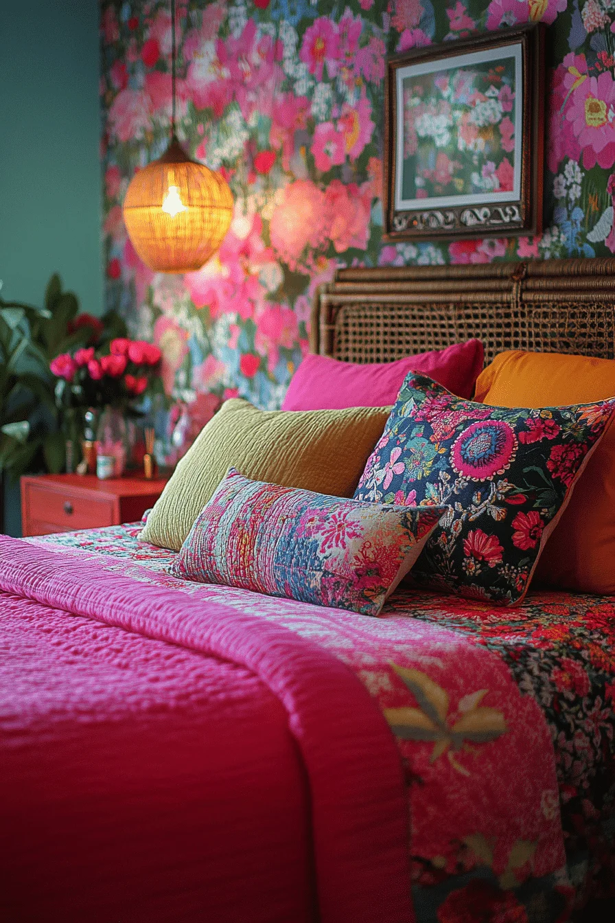 Floral Pink Bedroom