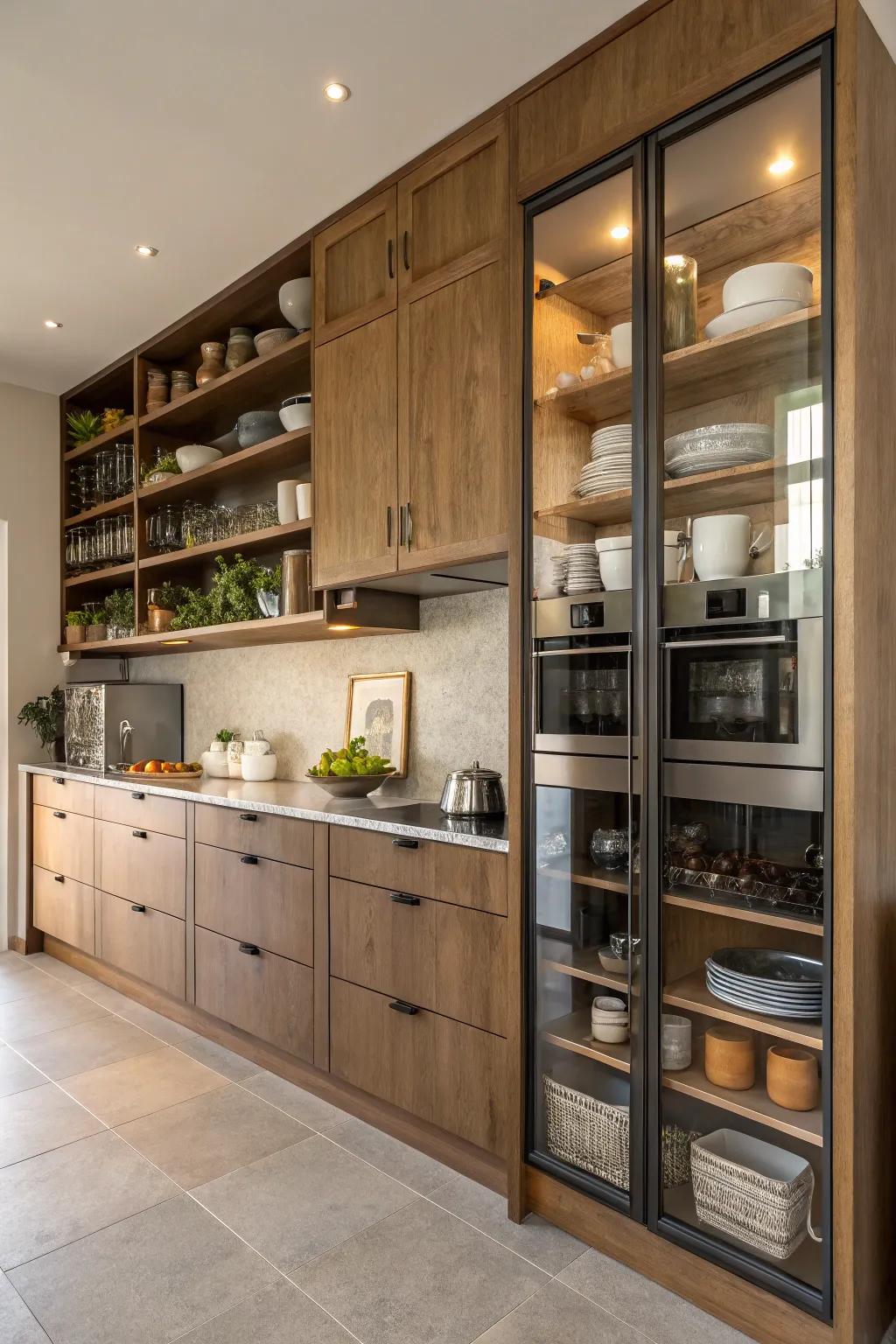 Utilizing vertical space enhances storage and openness.