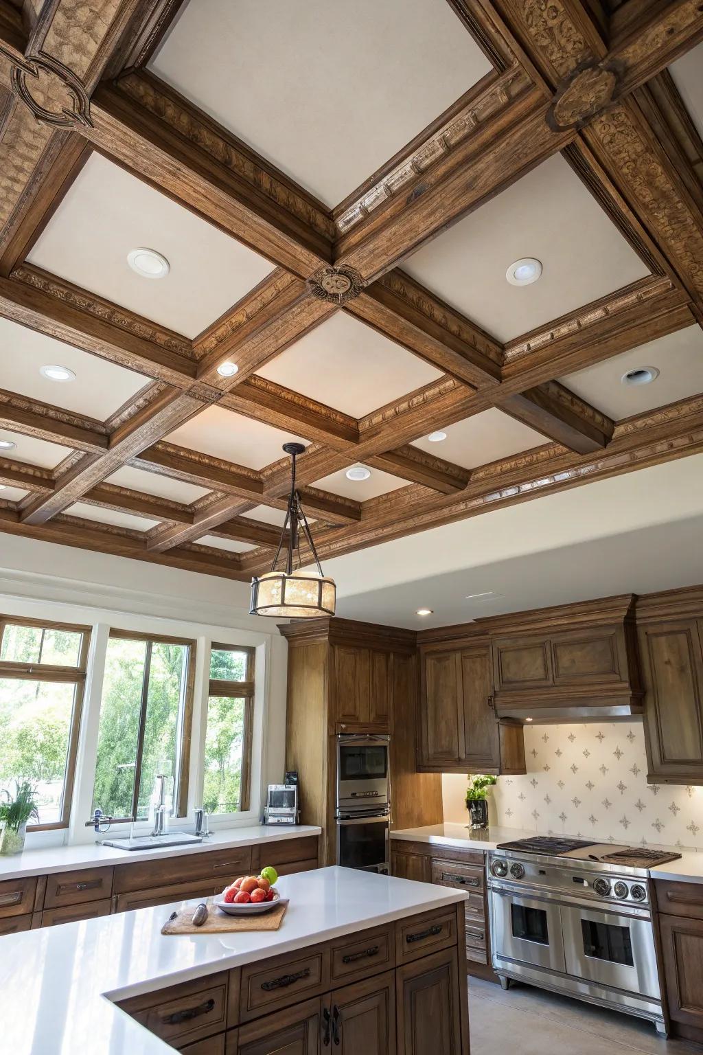 Distinctive ceiling designs add architectural interest.