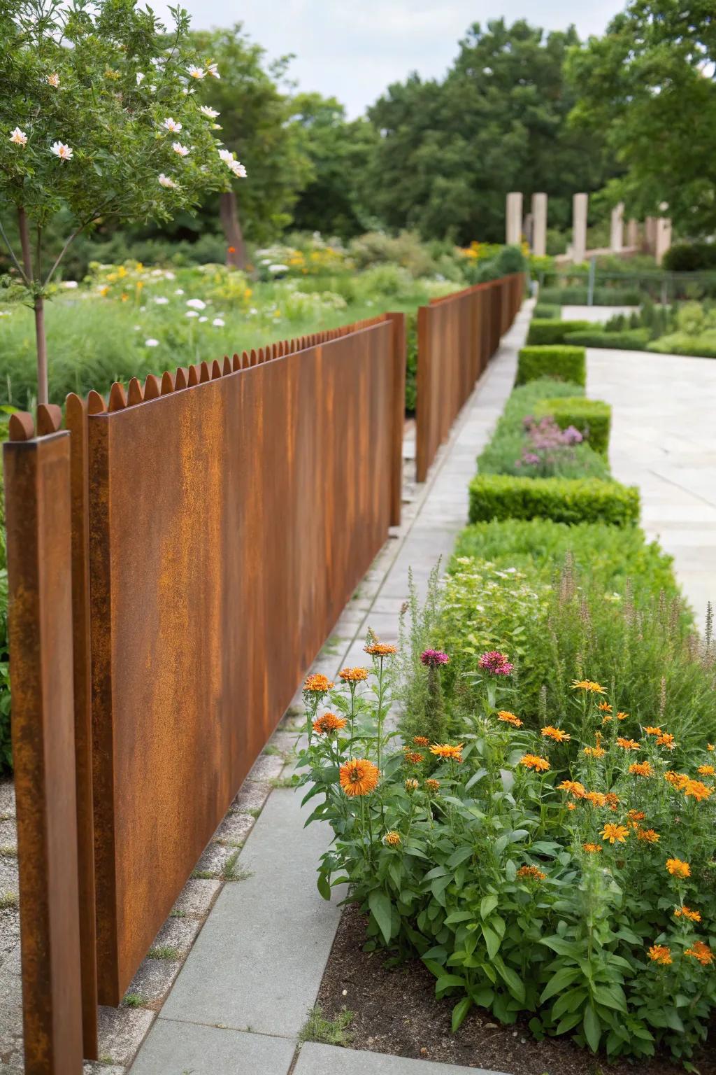 Corten steel offers rustic durability and style