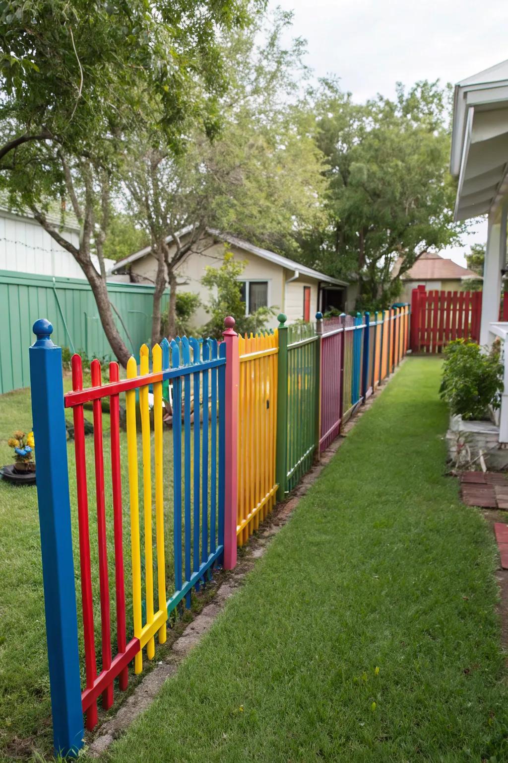 Vibrant metal fences enliven outdoor spaces