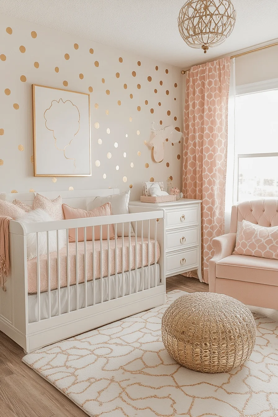 Gold and Blush Nursery
