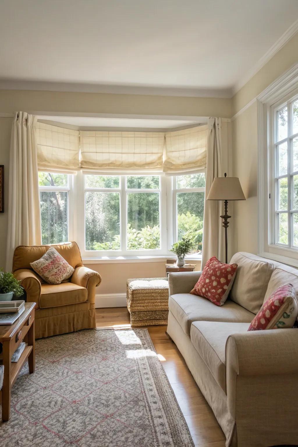 Natural light brightens and enlarges small spaces.