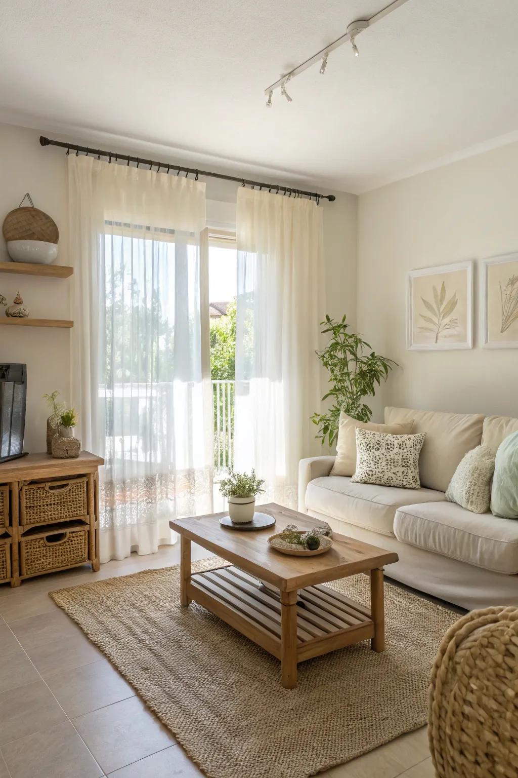 Light colors visually expand small rooms.