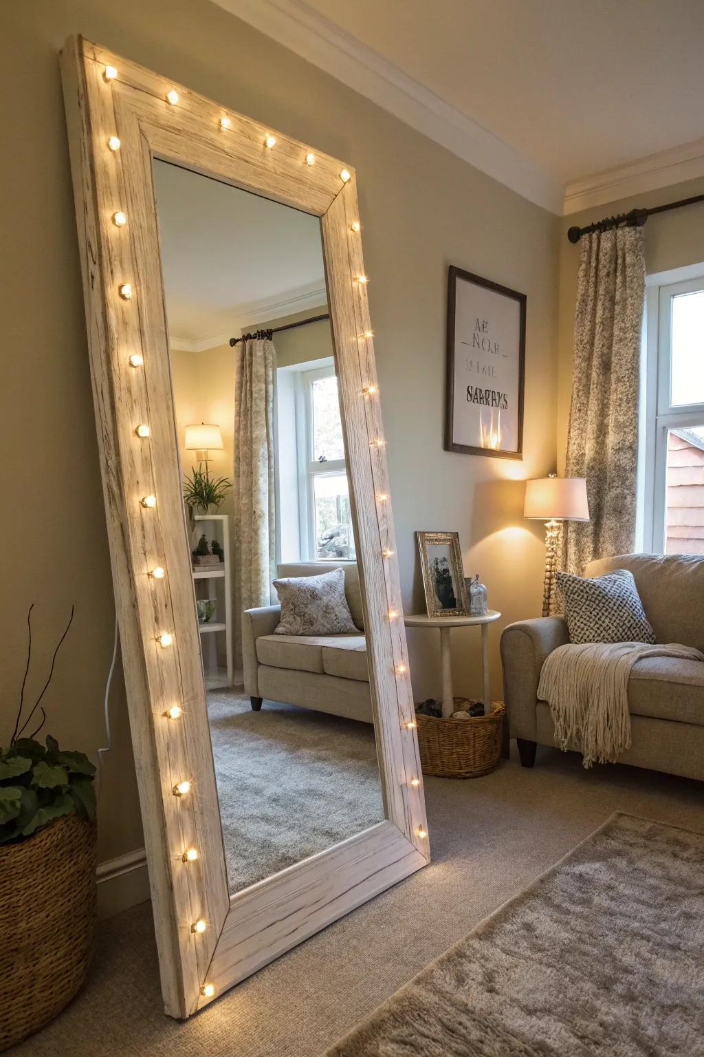 Mirrors create the illusion of larger, brighter rooms.