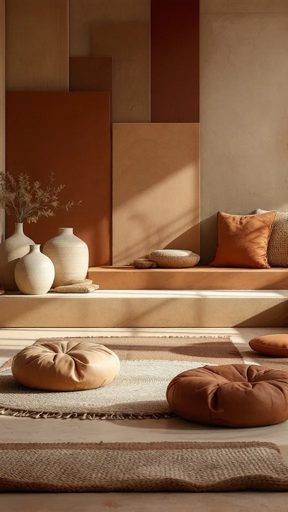 Grounded Earthy Hues: Warmth and Stability