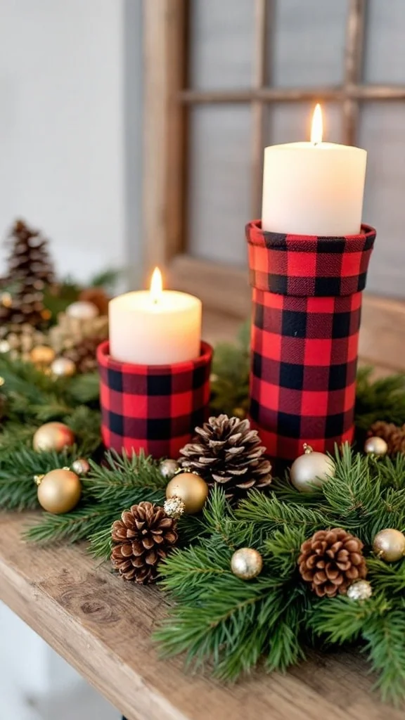 Plaid and Pine Cozy Corner
