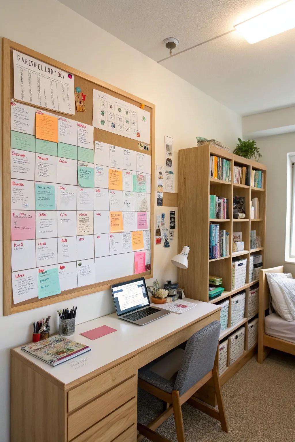 Message board for dorm organization.