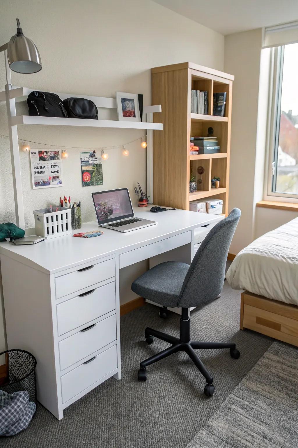 Functional furniture for small spaces.