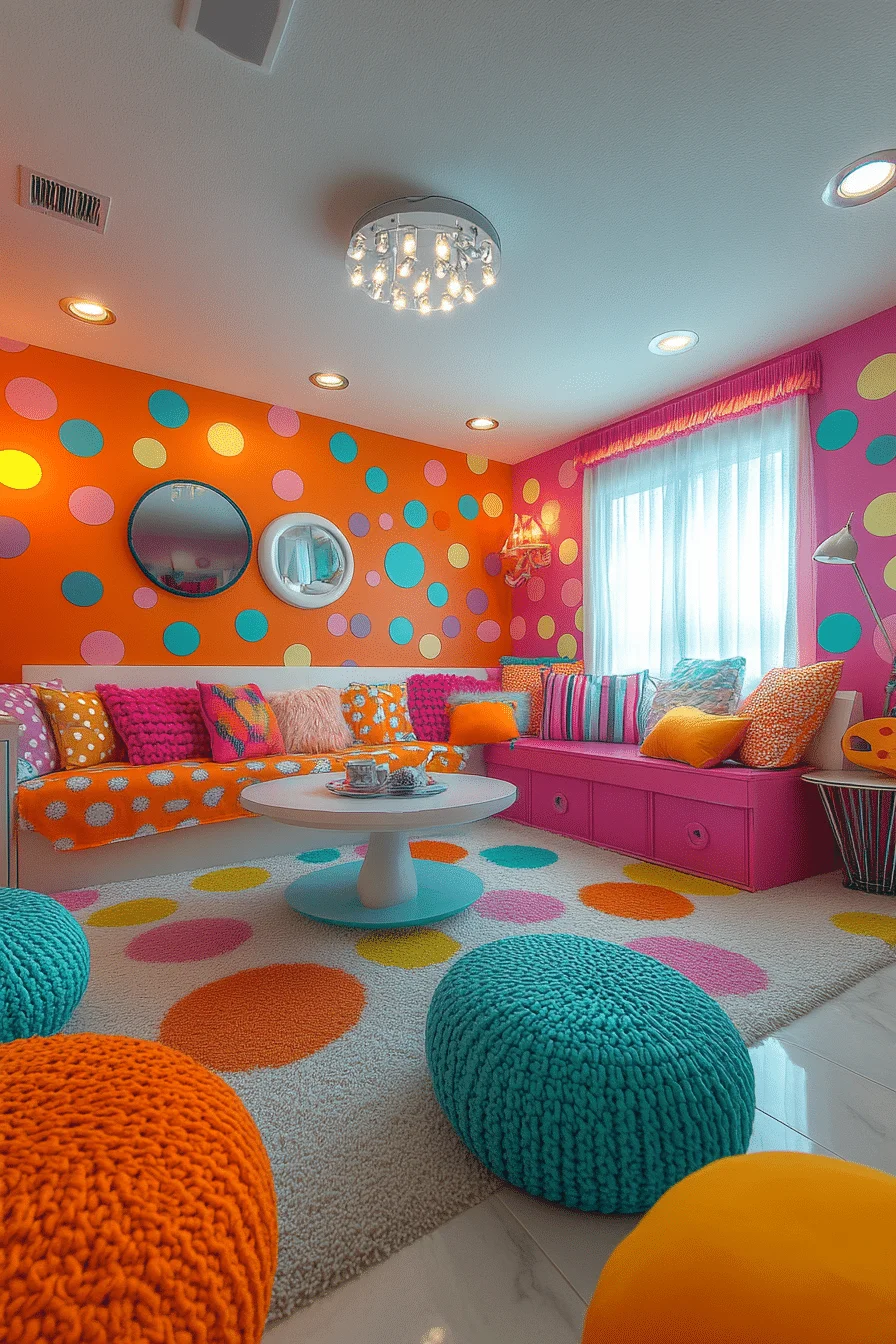 Polka dot wall design