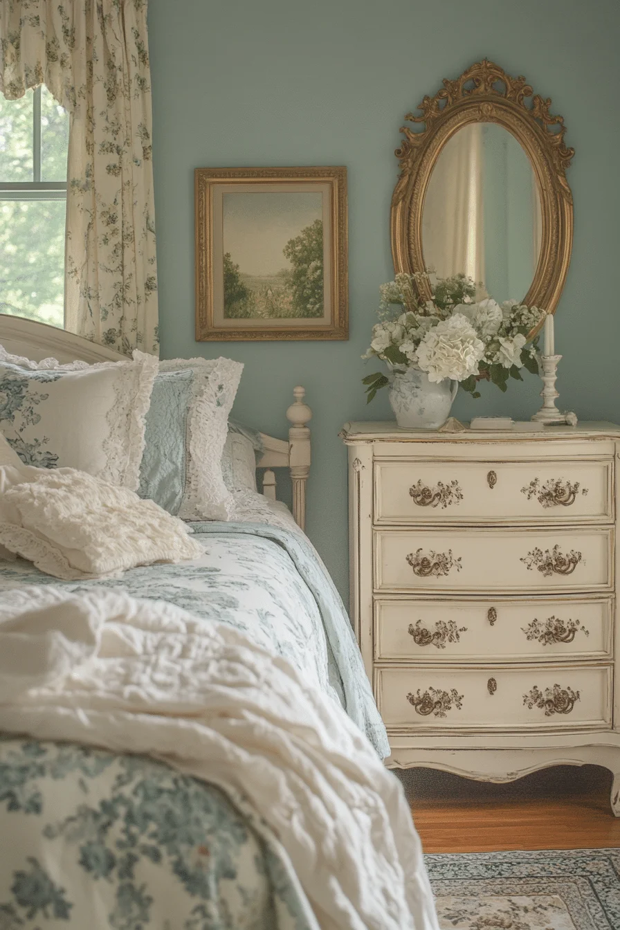 French country vintage bedroom