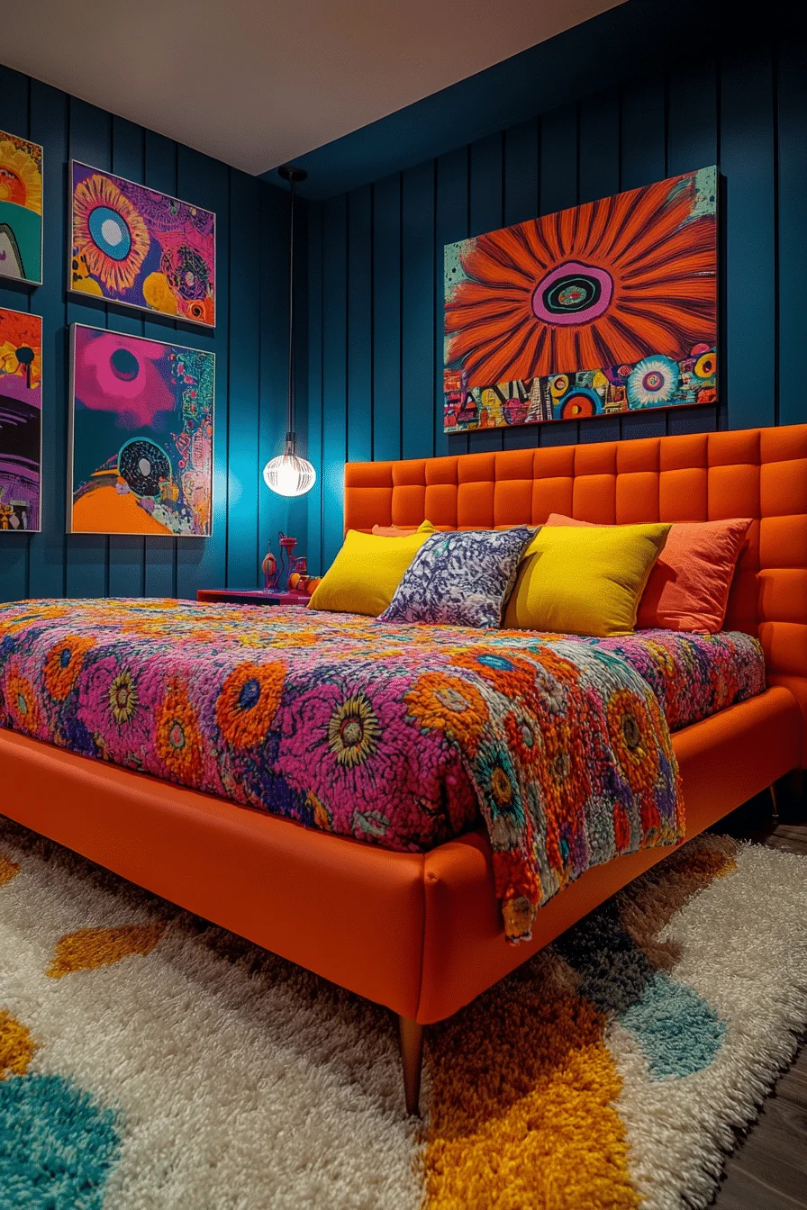 70s retro vintage bedroom
