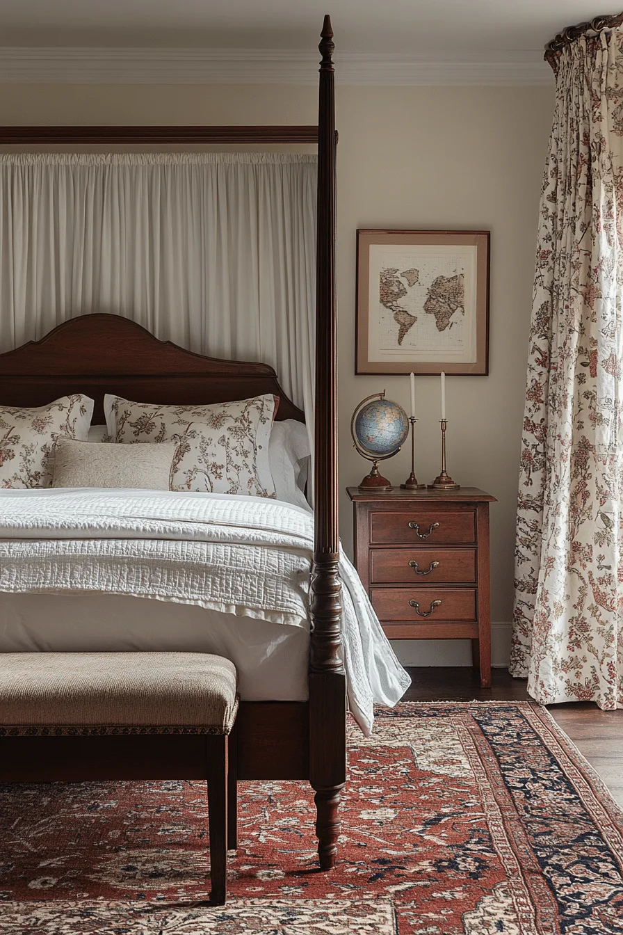 Colonial vintage bedroom