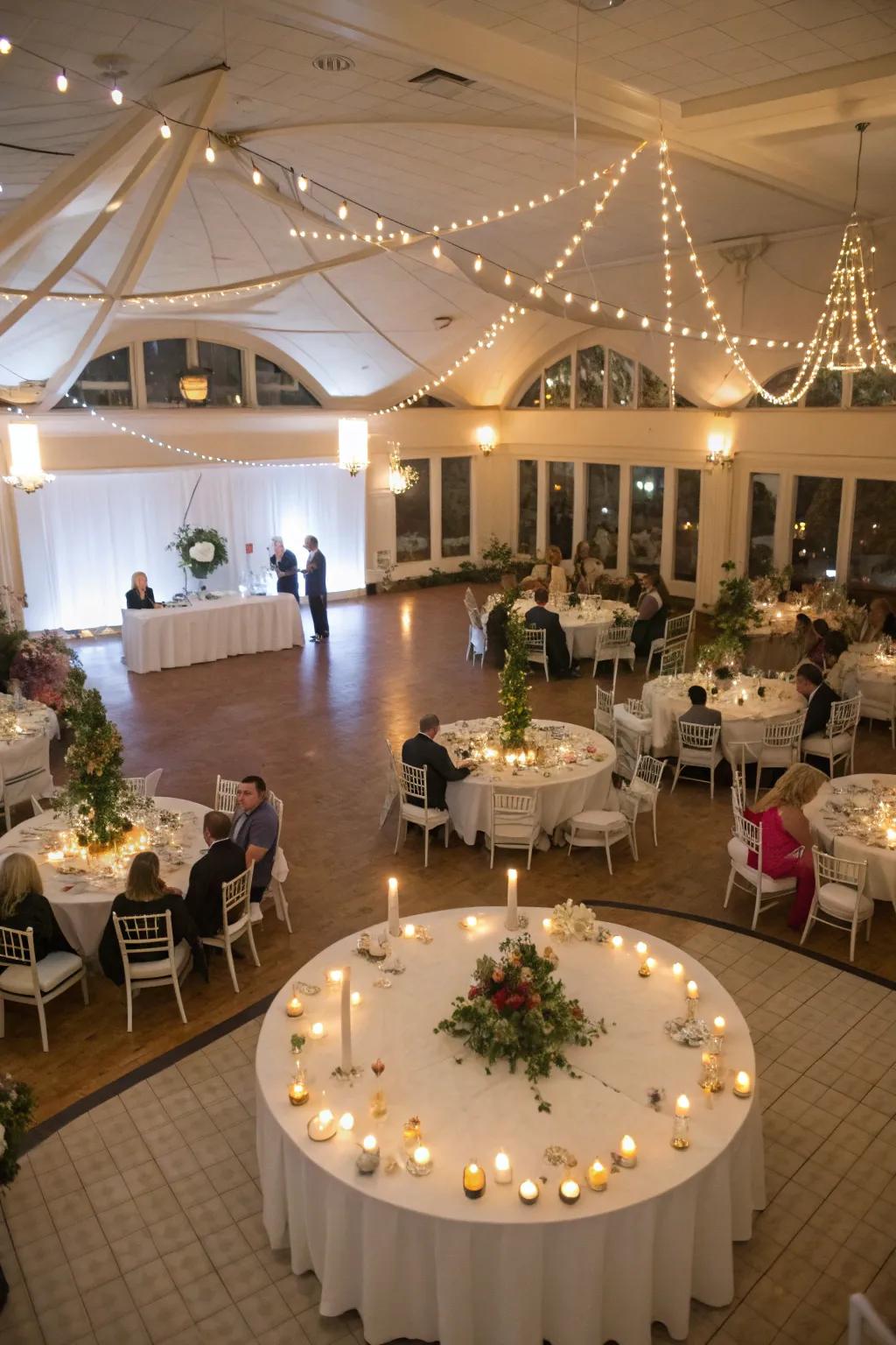 Innovative seating layout promoting closeness and interaction among guests.