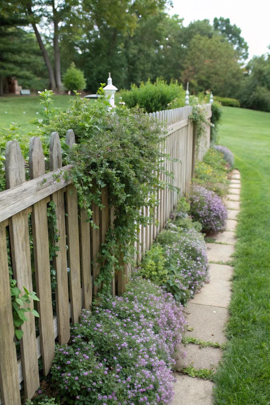 Living plant borders bring fresh greenery to your fence.