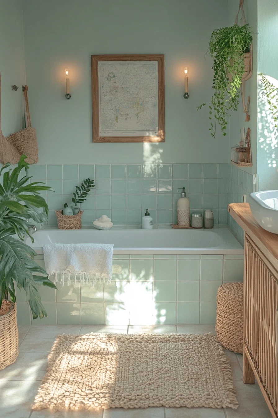 Soft Pastel Bathroom Tiles