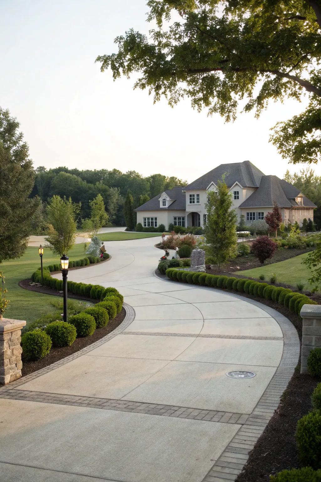 Loop driveway offering enhanced safety and ease of access.