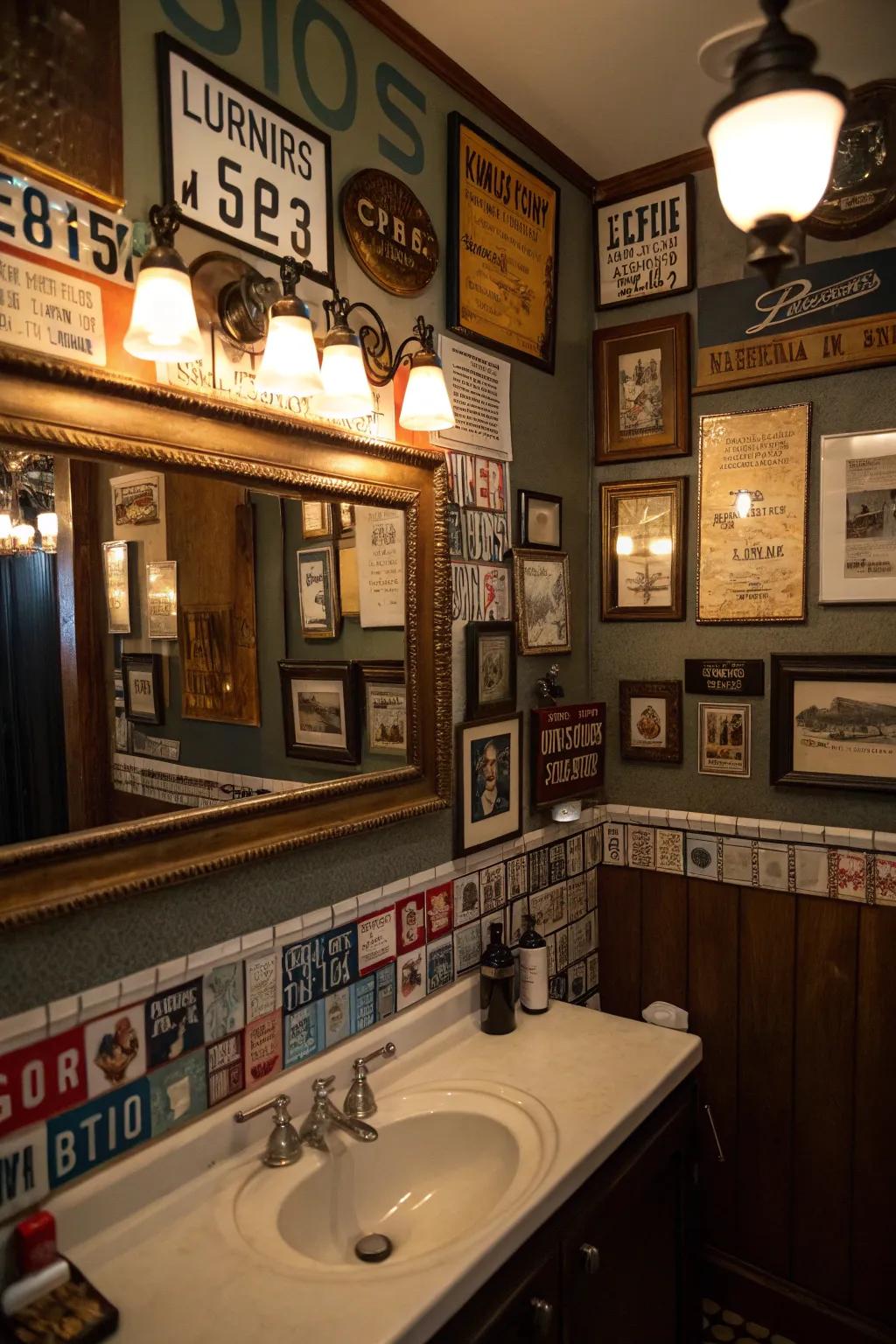 Add character with vintage eclectic decor.