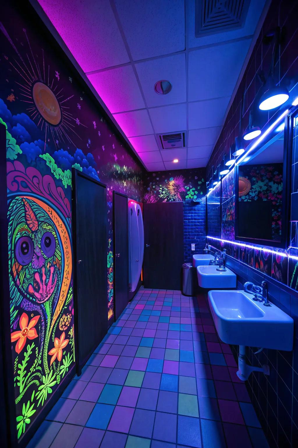Captivate guests with blacklight aesthetics.