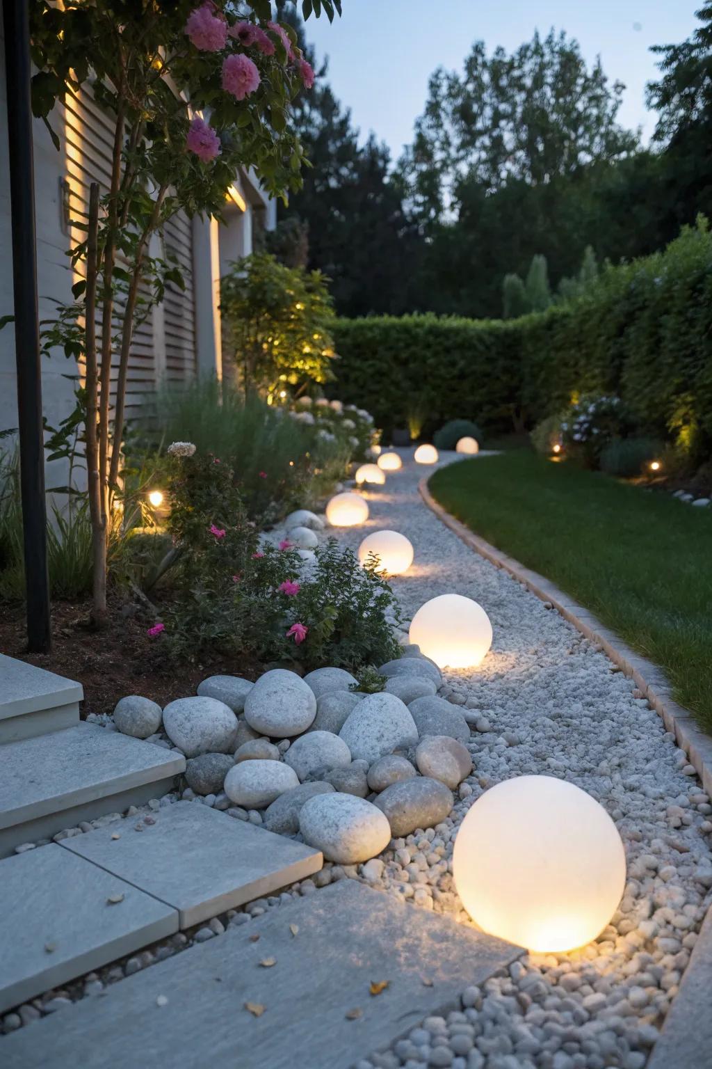Moon-inspired garden design creates a magical outdoor gathering spot.