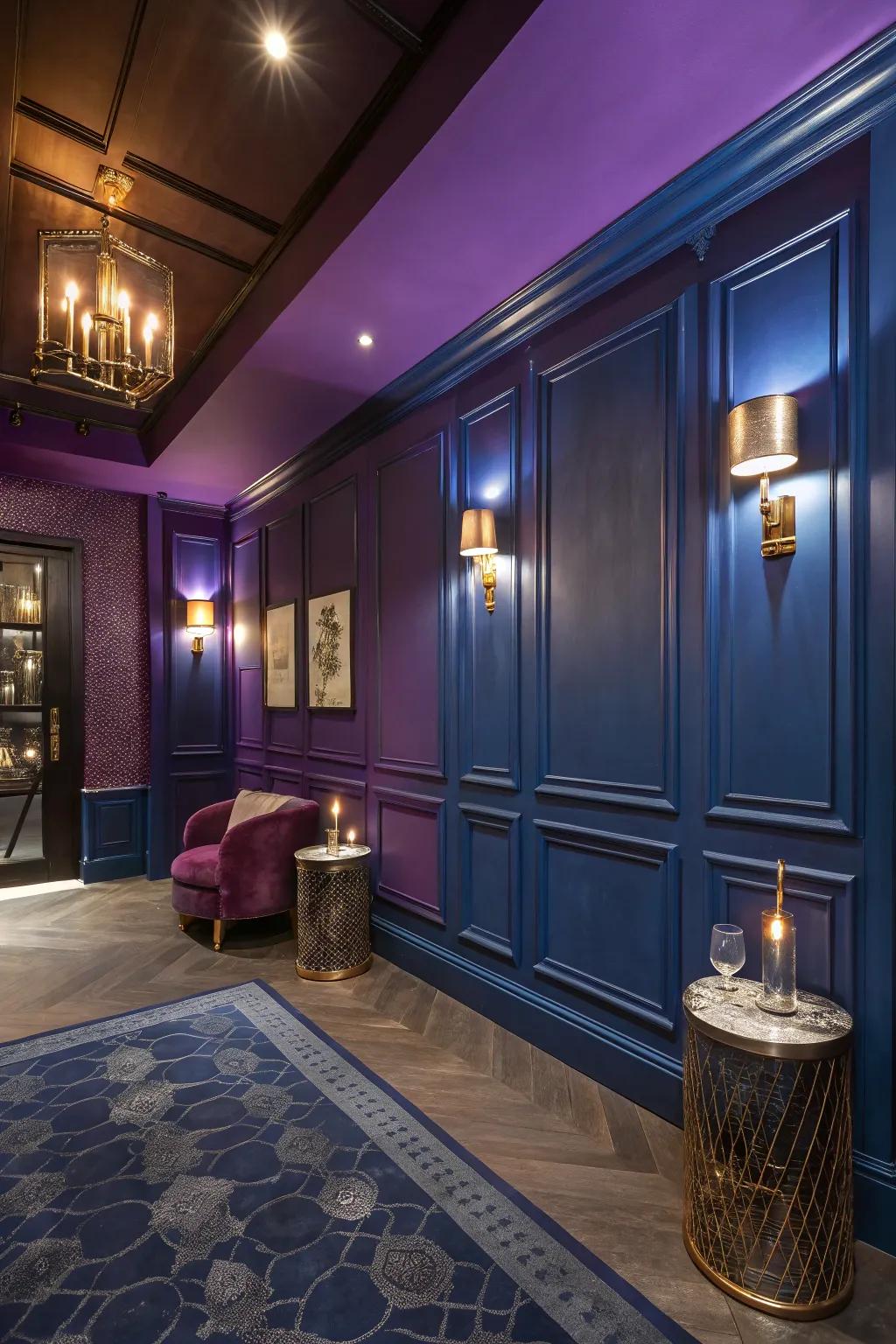 A color scheme inspired by the cosmos creates a tranquil and mysterious atmosphere.