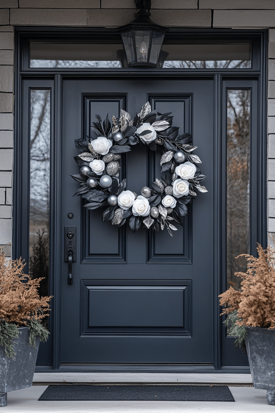 Monochrome Chic Easter Wreath