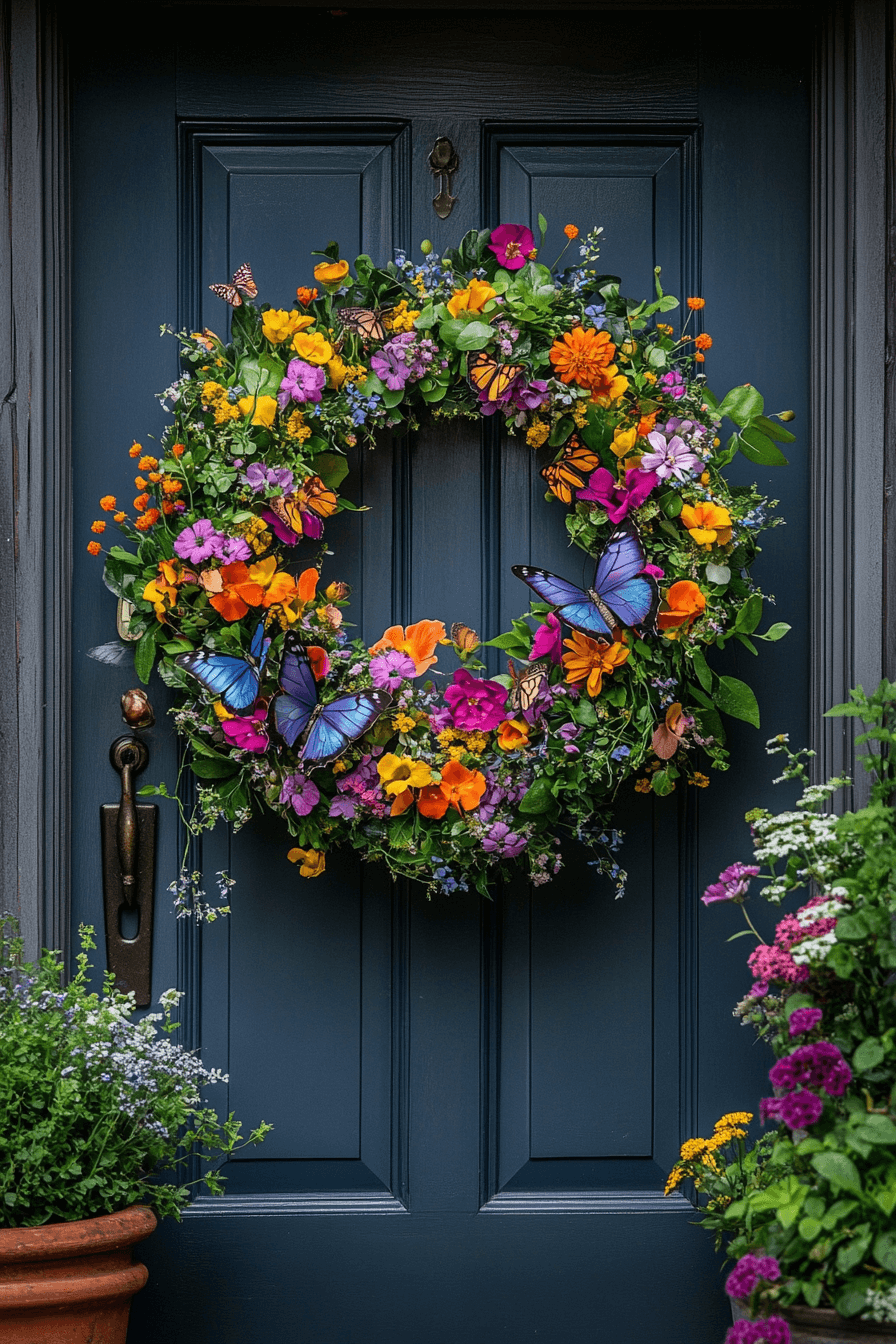 Butterfly Garden Easter Wreath