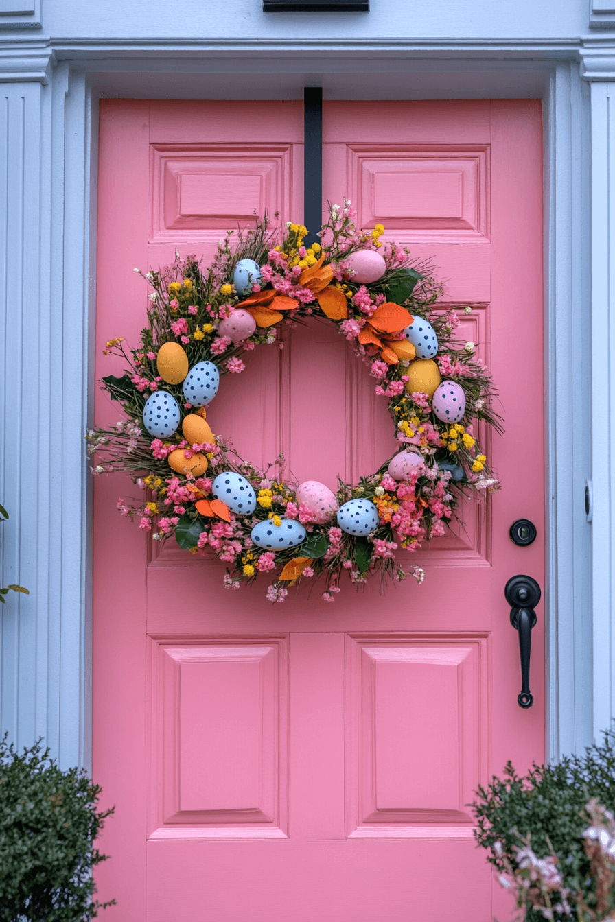 Polka Dot Charm Easter Wreath